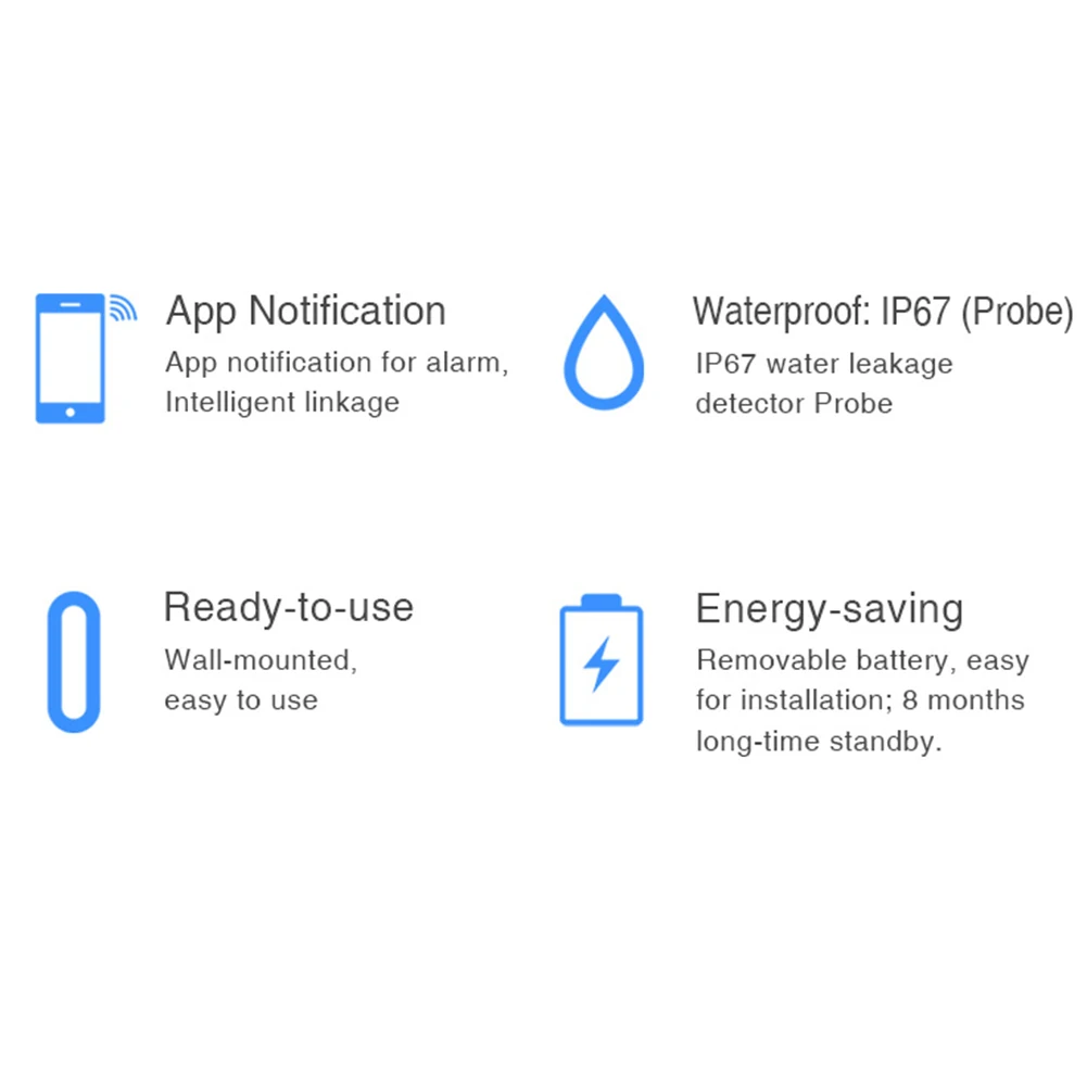 Tuya app Wi-Fi датчик утечки воды Датчик уровня утечки потока сигнализация детектор защита бака защита от перелива умный дом дистанционное управление