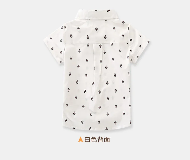 New Style BOY'S Summer Wear Short-sleeved Shirt BINPAW Korean-style Big Boy-Style Full Printed Cartoon Pattern Shirt