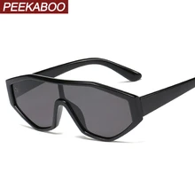 Солнцезащитные очки Peekaboo с одной линзой для мужчин, черные, необычные, лето, uv400, женские солнцезащитные очки, Ретро стиль, мужские, серебристые, зеркальные