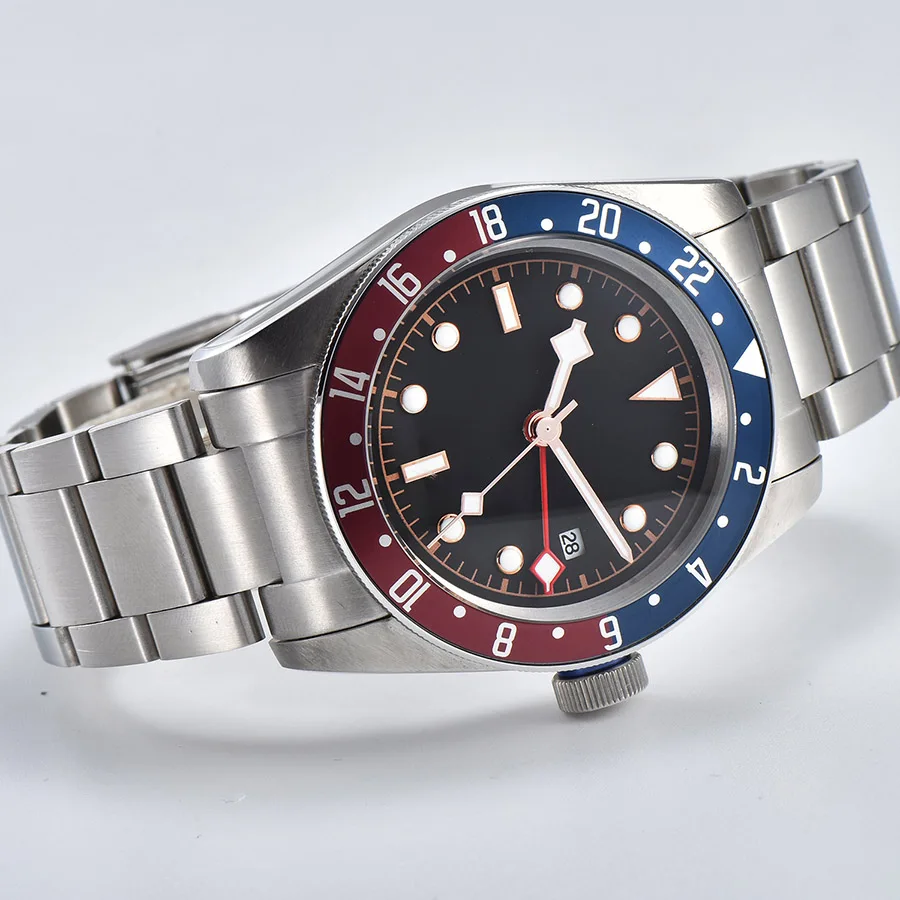 

GMT watch men automatic mechanical watch date Luminous waterproof 316L Solid stainless steel 41MM DT522z