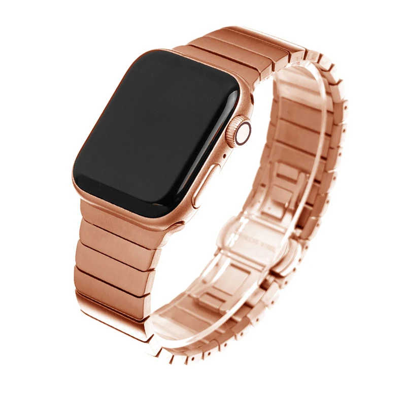 Ремешок из нержавеющей стали для apple watch band 44 мм 40 5 4 3 iwatch 42 38 Роскошный