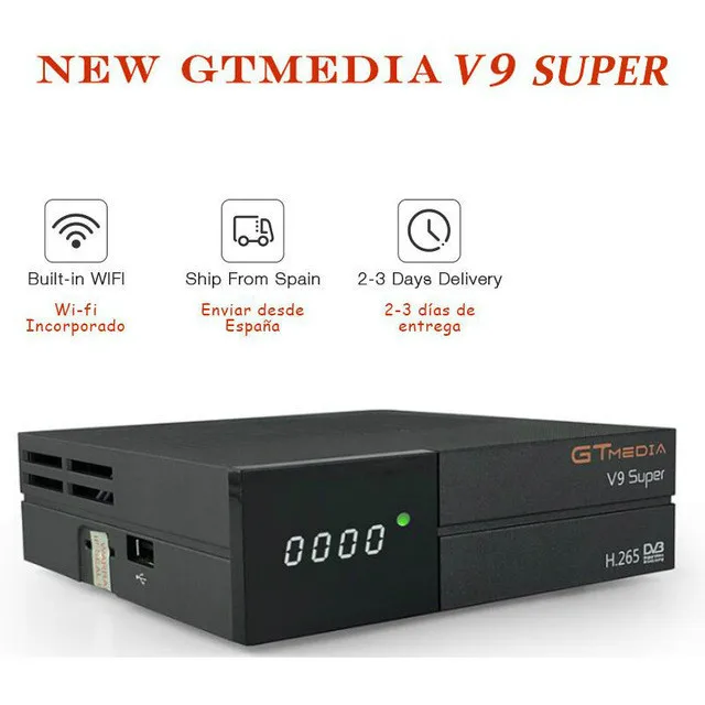 Цифровой спутниковый ресивер Gtmedia V9 Super HD dvb s2 H.265 1080P встроенный wi fi тв декодер PK V8