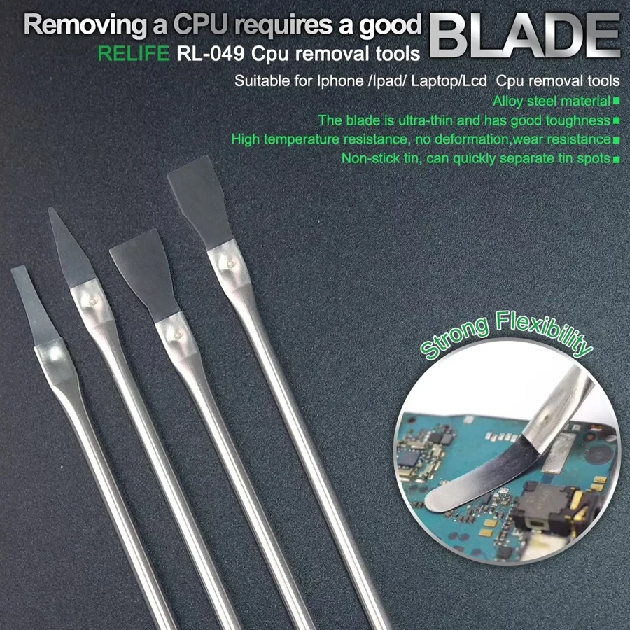 

RELIFE RL-049 Dedicated Disassembly Tool for Mobile Phone Motherboard Chip CPU Cutter Ultra-thin Wear-resistant Removal Tools