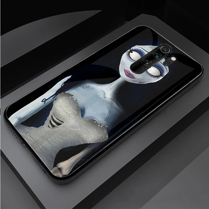 case for xiaomi Corpse Bride Tempered Glass Case For Redmi 8 9 5Plus 6PRO 7A Note 6 7 8 8T 9S 9 pro xiaomi leather case cosmos blue