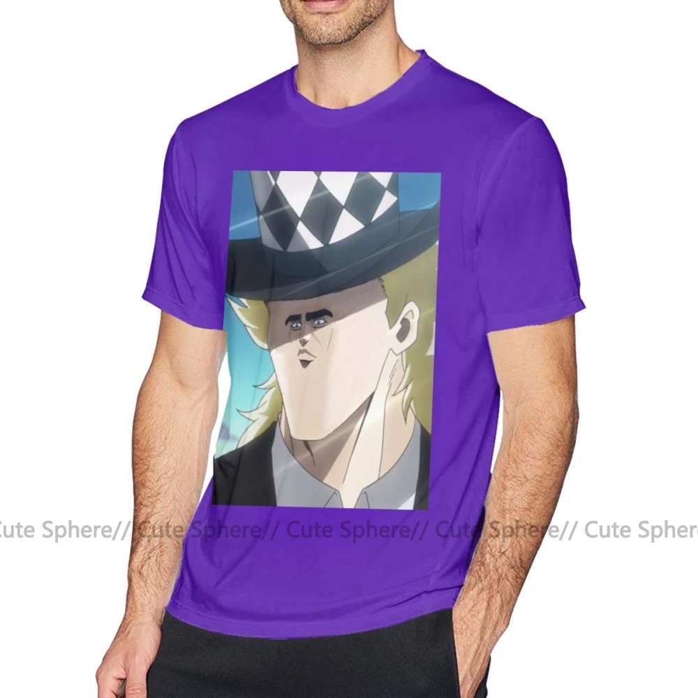 Jojo Необычные Приключения футболка JoJo S Необычные Приключения Speedwagon Meme Футболка мужская мода футболка Графический Футболка - Цвет: Purple