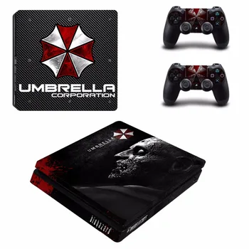

Biohazard Umbrella PS4 Slim Stickers Play station 4 Skin Sticker Decals For PlayStation 4 PS4 Slim Console & Controller Skins