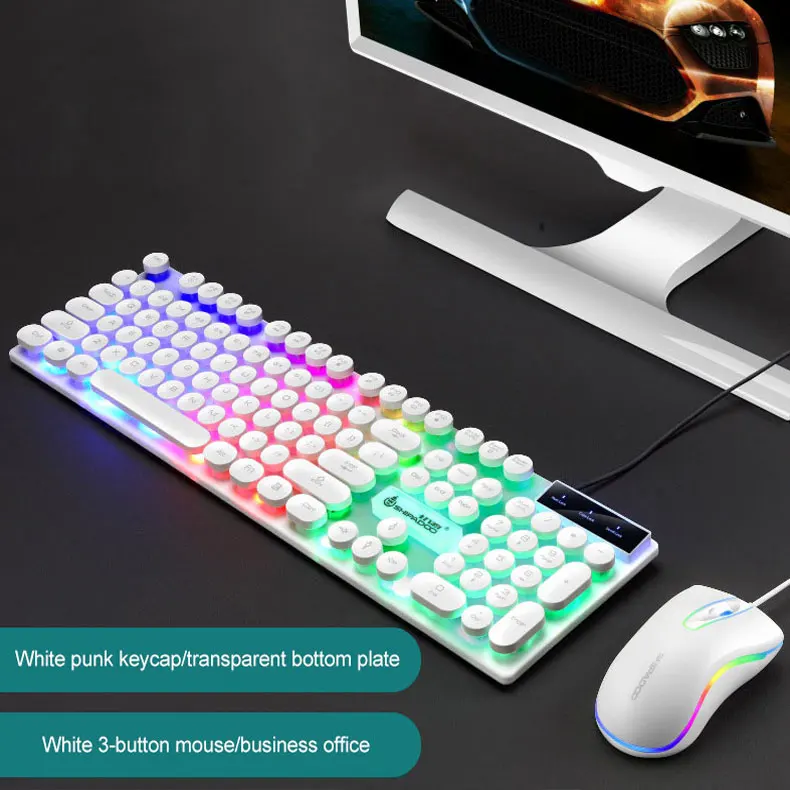 Клавиатура и мышь проводной комбо набор USB Проводная клавиатура новая 2020 курица