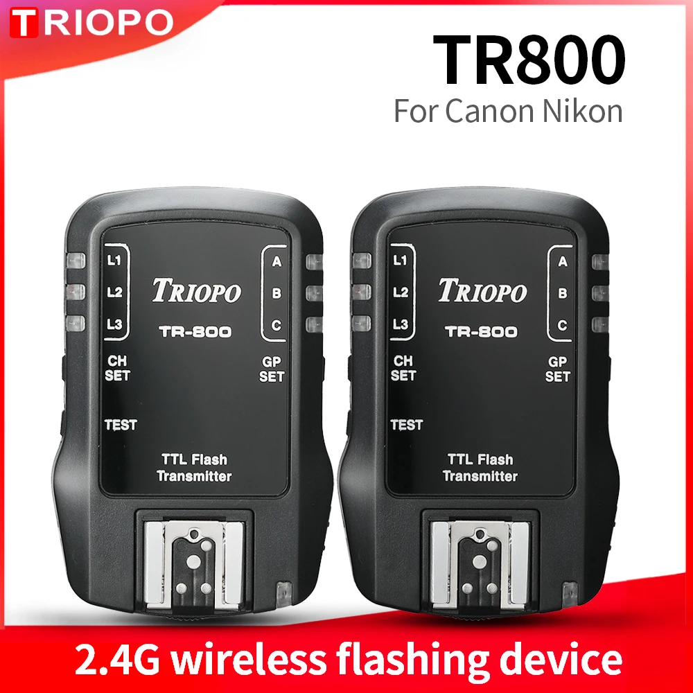 

TRIOPO TR800 TR-800 receiver and transmiter 2.4G wireless flashing device For Canon Nikon Camera Suit for TR-988 TR-950 TR-586