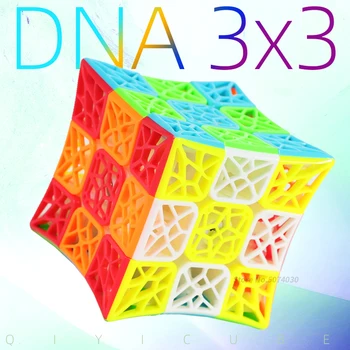 

QiYi DNA Hollow 3x3x3 Puzzle Cube Magic Speed Cube 3x3 56mm Game Cubes Stickerless Concave Toys for Children Kids Cubo Magico