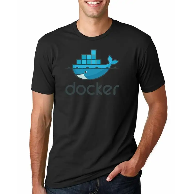 Docker/футболки для мальчиков Летняя Повседневная футболка с забавным принтом