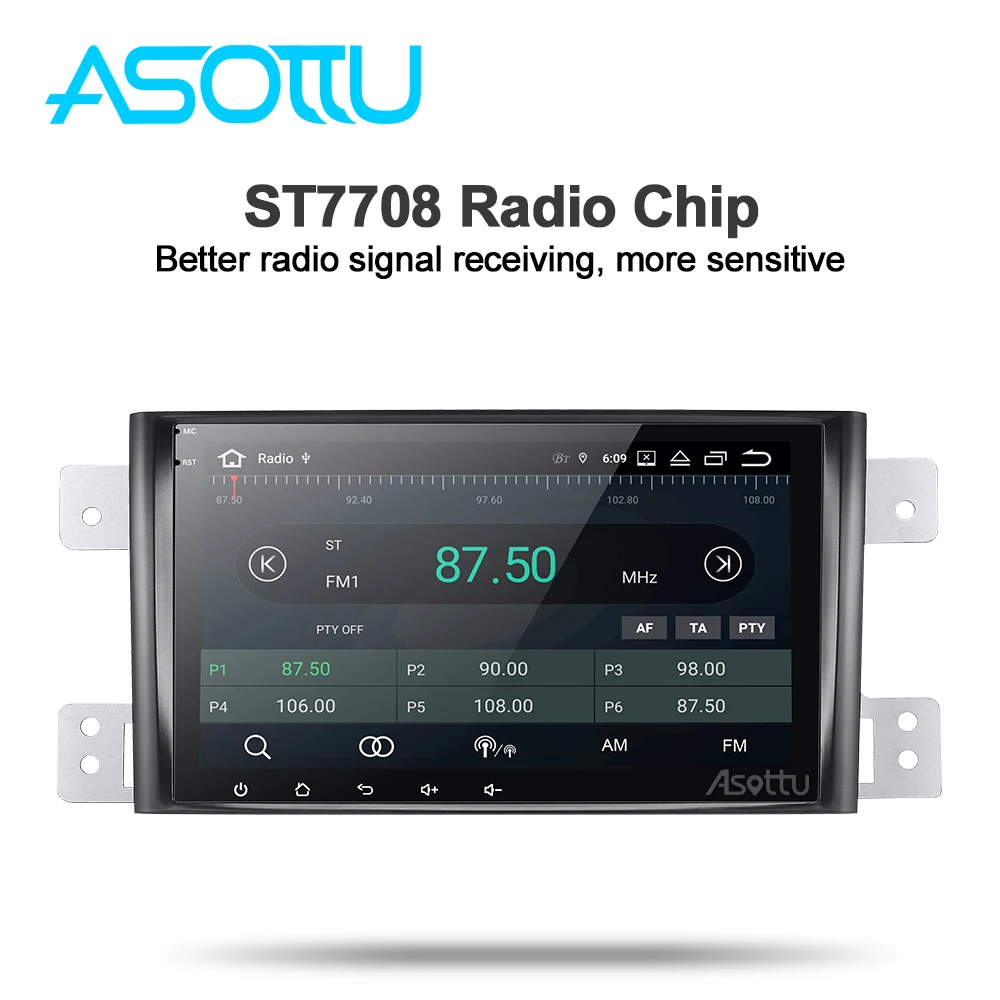 Asottu SU601 Android 9.0 PX6 car dvd for Suzuki Grand Vitara 2005-2012 multimedia headunit GPS Radio gps player stereo