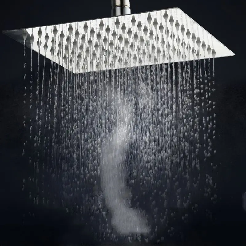Ultra-Thin Stainless Steel Bathroom Square 6 Inch Shower Large Top Nozzle Rain Bath Head Spray Accessori | Обустройство дома
