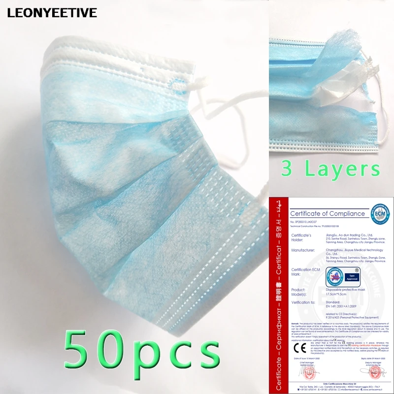 

Face Mouth Anti Virus Mask Disposable Protect 3 Layers Filter Dustproof Earloop Woven Mouth Masks 48 Hours Shipping