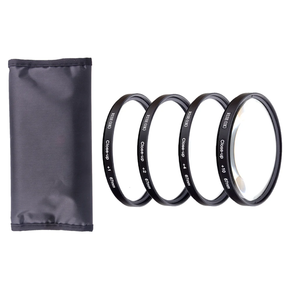 RISE(UK) 49/52/55/58/62/67/72/77mm Close-Up +1+2+4+10 Macro Lens Filter Set for Nikon Canon SLR DSLR Camera | Электроника