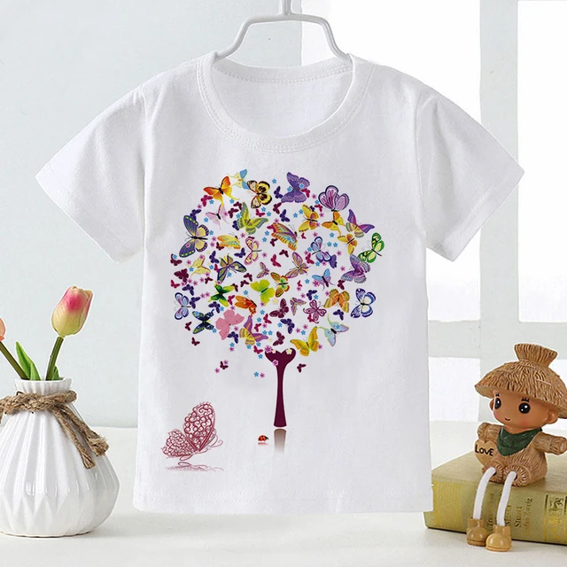Kids Girl T Shirt Summer Baby Magic Tree Tops Toddler Tees Clothes Children Clothing Cartoon T-shirts Short Sleeve Casual Wear 5
