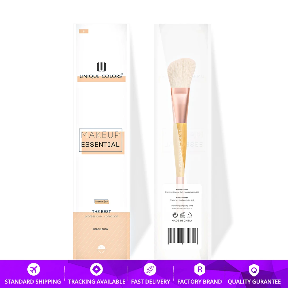 

Y105 Duo-end Blush Powder Eyeshadow brush Bamboo Handle Rose Gold Classical Makeup Brush Multifunction Essential Travel Brushes