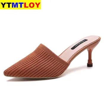 

Fashion Women Sandals Summer Shoes Party High Heel Stiletto Flat Casual Summer Sandals Women High Heels Gladiator Stretch Fabric