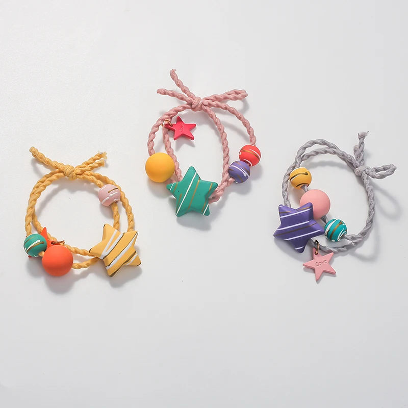

[Xwen]2020 New Women Head Rope Korean Temperament Five-pointed Star Simple All-match Hair Band Fashion Rubber Band Hair OH143404