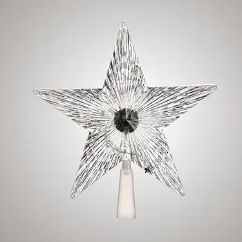 

LED Five-Pointed Stars Christmas Tree Topper Backyard Garden Decoration Colorful