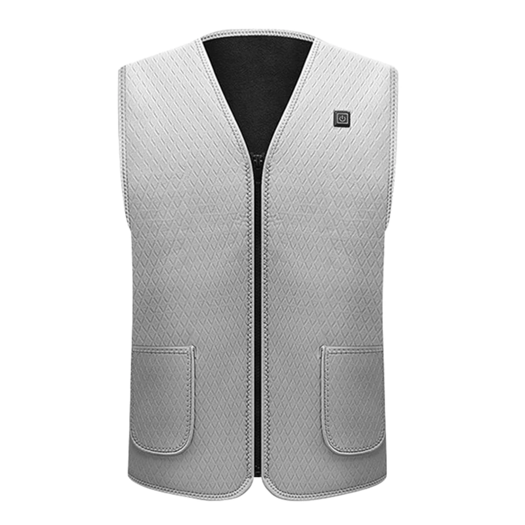 Men Lightweight Electric Heated Vest Winter Warm For Hiking Skiing Fishing
