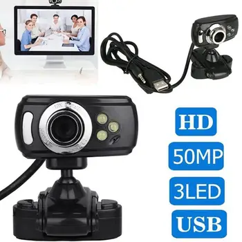 

HD Webcam With Mic Night Vision Megapixel Web Cam With Clip Holder For Computer PC Laptop Desktop