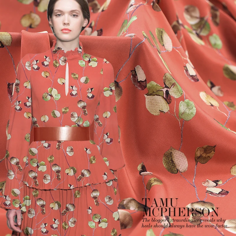 kpop бутон цифровая картина Креп Де Шин шелковая ткань для атласного платья Африканский Базен riche getzner tissu telas por metro tela