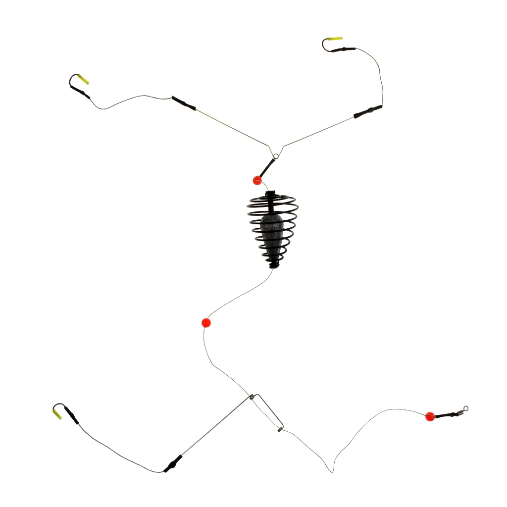 

Carp Fishing Feeders Cage Carp Feeder Lures Cage With Hooks and Lead Sinker Fishing Tackles