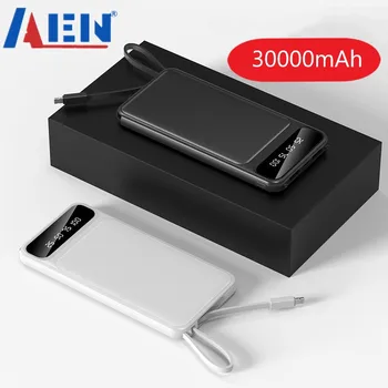 30000mah powerbankポータブル外部バッテリーusb出力デジタル表示急速充電電源銀行xiaomi mi iphone × 注8