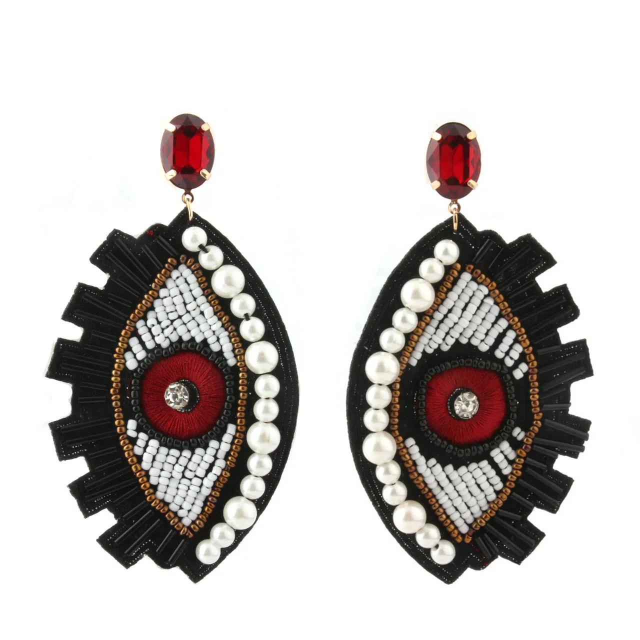 Boho Oorbellen, разноцветные висячие серьги в виде глаз для женщин, трендовые серьги с бусинами, модные свадебные украшения