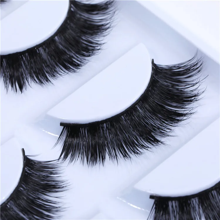 Special for 3D Mink False Eyelashes Eyelashes White Box with Five Pairs of Thick Pointed Eyelashes