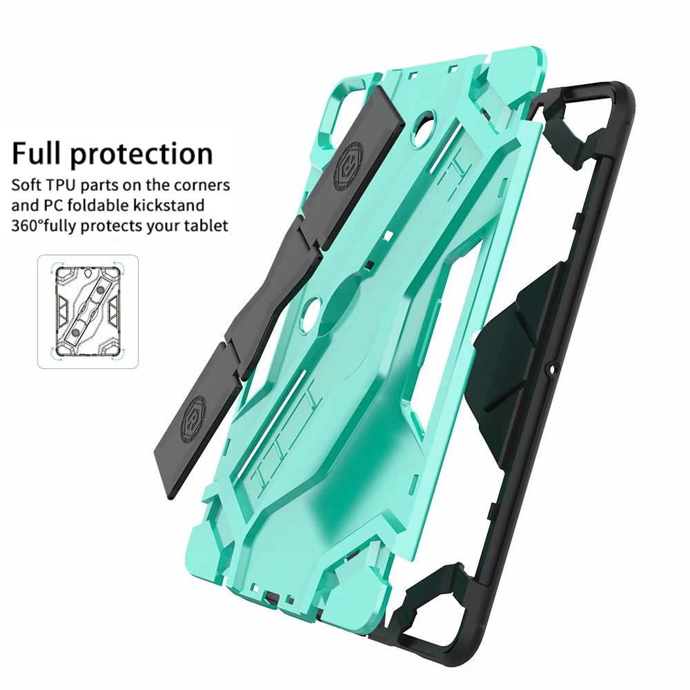 Shockproof Armor TPU PC Portable Hand Strap Stand Tablet Cover For Apple iPad Pro 11 inch