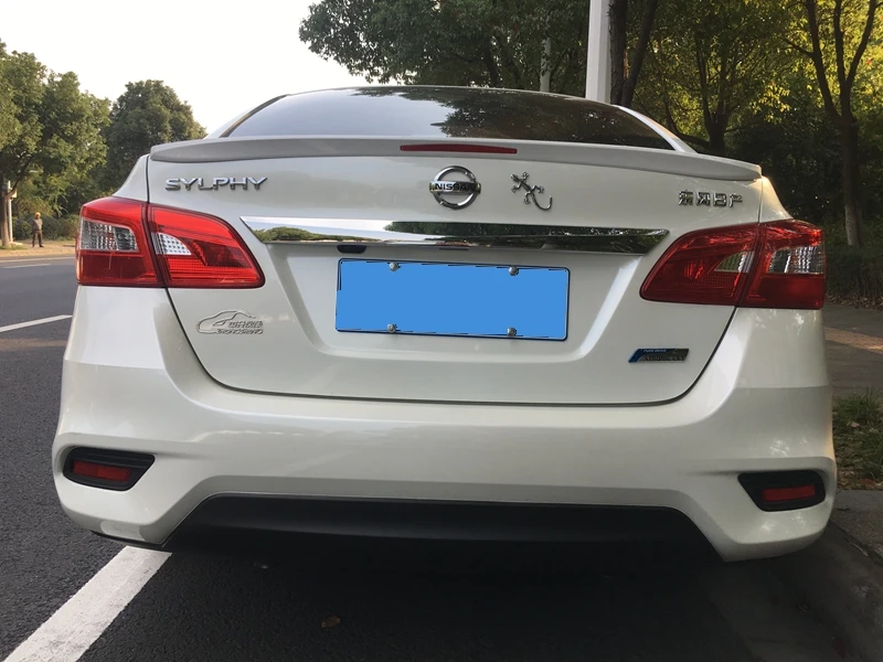 Для Nissan Sentra SYLPHY 2012- ABS пластик грунтовка цвет задний спойлер хвост багажник загрузки крыло украшение автомобиля Стайлинг