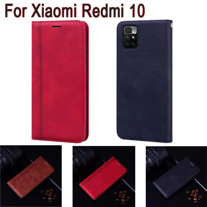 Чехол Redmi10 для Xiaomi Redmi 10 чехол с магнитной застежкой телефона чехол-книжка Xiami Red mi