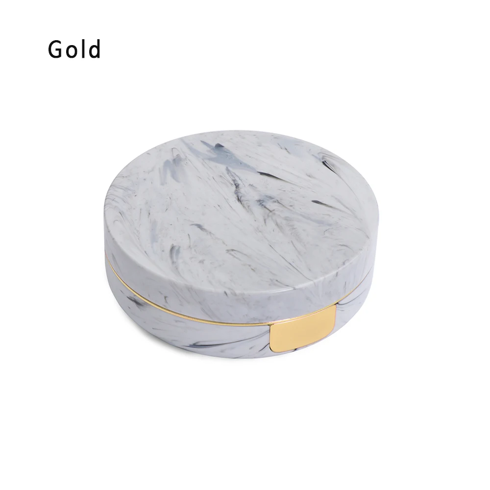 gold 1 шт. милый мраморный полосатый контактный чехол для объектива очки для путешествия линзы коробка для унисекс Уход за глазами набор держателя контейнер поддержка подарок - Цвет: gold