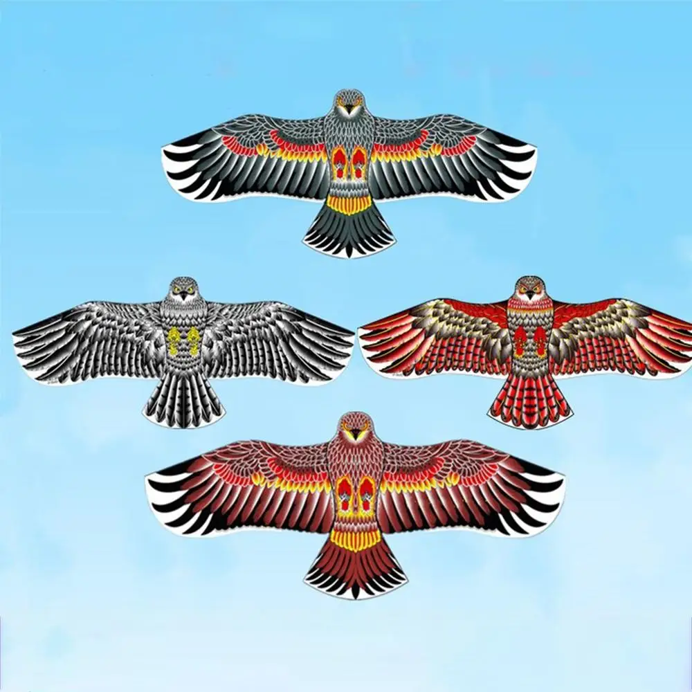 

1.1m/1.2m Eagle Kite Polyester Fiberglass Rod Hand Made Triangle Kite Rainproof Silk Waterproof Outdoor Toys Garden Cloth Toys