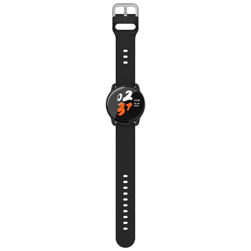 All Black Смарт-часы с Bluetooth в режиме реального времени, умный мониторинг сердечного ритма, напоминание о звонках и сообщениях, круглый экран, спортивный умный Браслет POSHI - Цвет: All Black