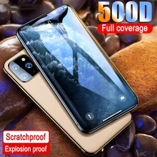 500D защитное стекло с закругленными краями для iPhone 11 Pro Max 7 8 6 Plus закаленное стекло для 11 Pro X XR XS Max защита экрана