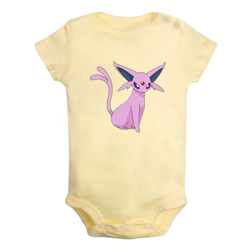 Милый покемон Espeon из анимационного сериала "Flareon Glaceon Jolteon для новорожденных, для маленьких мальчиков Комплекты для девочек спортивный костюм с принтом для малышей, спортивный костюм, гимнастический костюм, одежда - Цвет: JcBaby985YD
