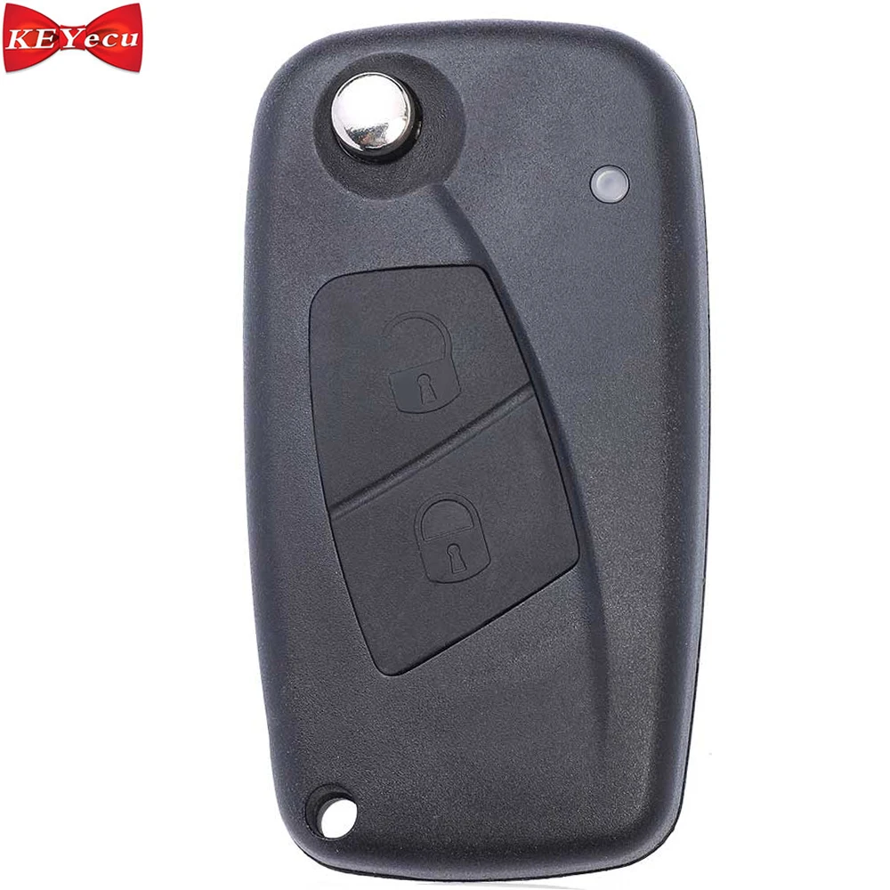 KEYECU для новых Fiat Punto Ducato Stilo, Panda пульт дистанционного управления автомобильный брелок 2 кнопки 433 МГц PCF7946 чип