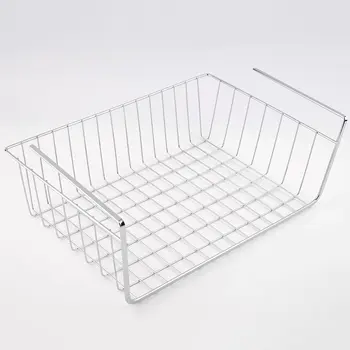 

1 pcs New Kitchen Under Shelf Storage Basket Lightweight Metal Organiser Rack