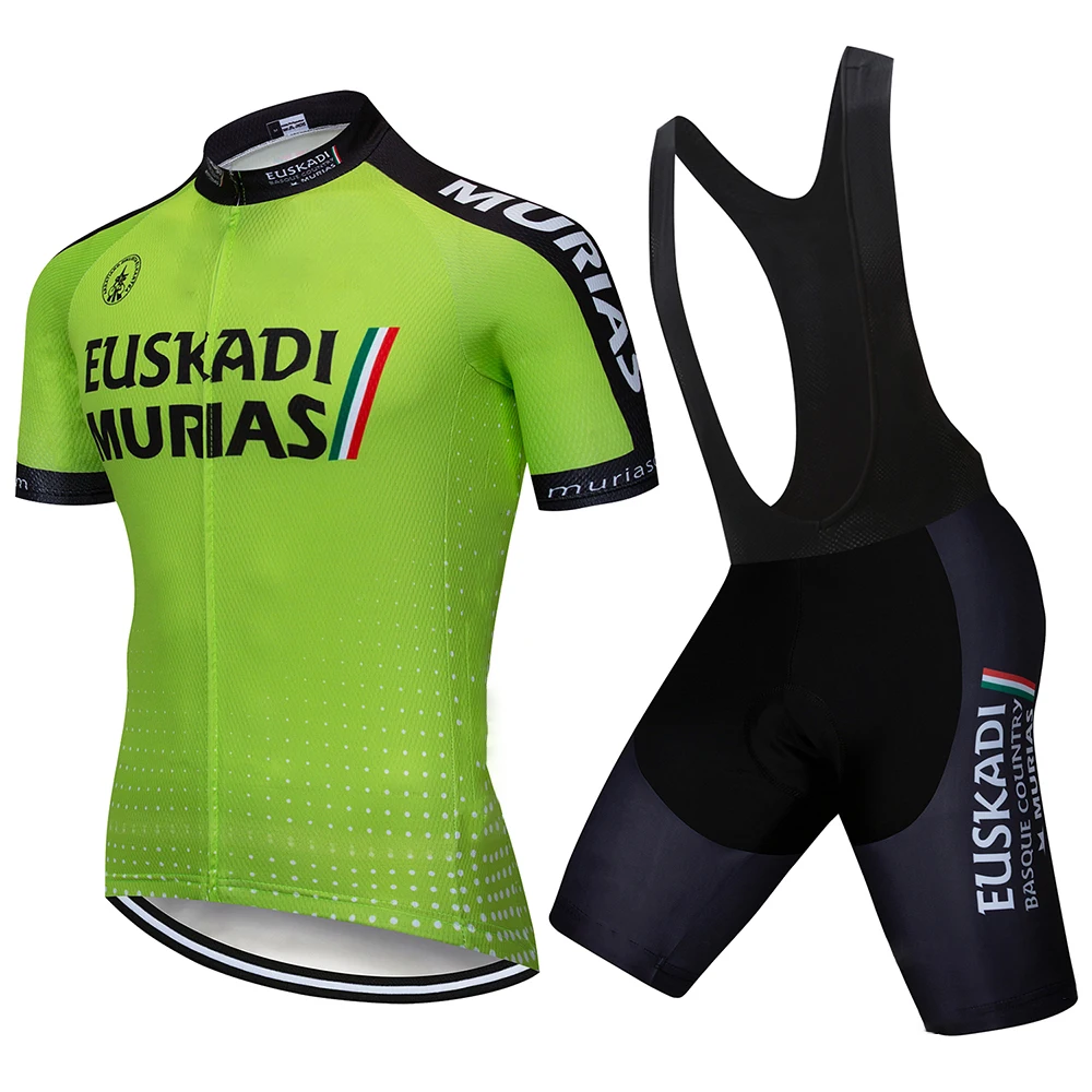 TEAM EUSKADI Cycling Jersey Set Orange 20D Bike Shorts Sets Mens cycling suit cycling jersey set