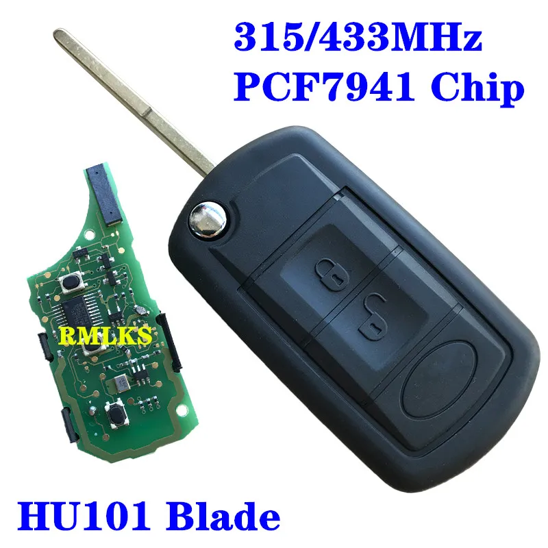 Remote Car Key Fit For Land Rover Discovery 3 LR3 315MHz 433MHz With ID46 PCF7941 Chip integrated HU101 Blade | Автомобили и