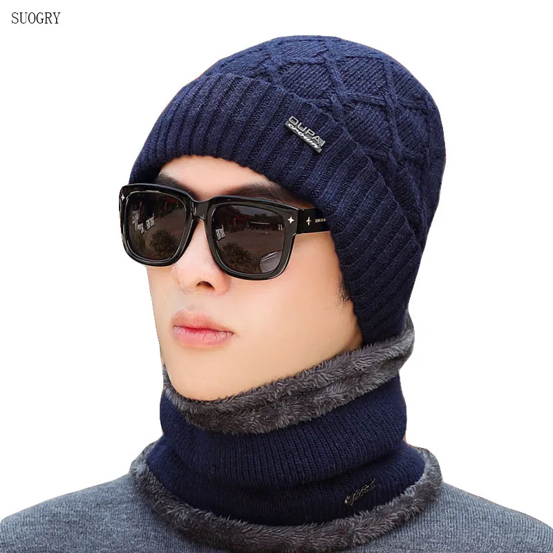 SUOGRY вязаная шапка, шарфы, мужские шапочки, зимняя шапка для мужчин и женщин, модный бренд Gorras, теплая шерстяная мужская шапка