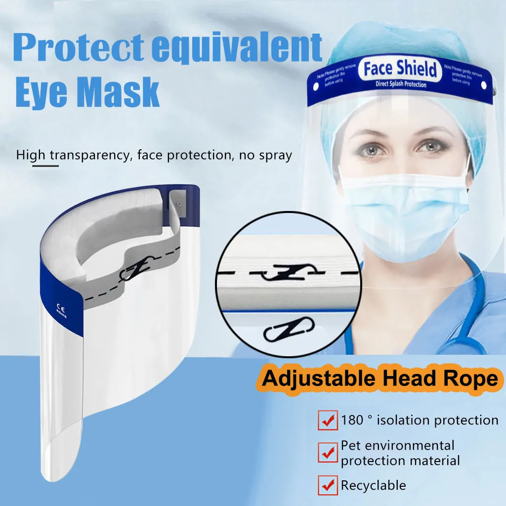 5/10/20/50PCS Adjustable Transparent Face Shield Splash proof Ultra light Full Face Face Mask Anti Fog Anti Droplets Face Shield|Other Kitchen Specialty Tools| - AliExpress