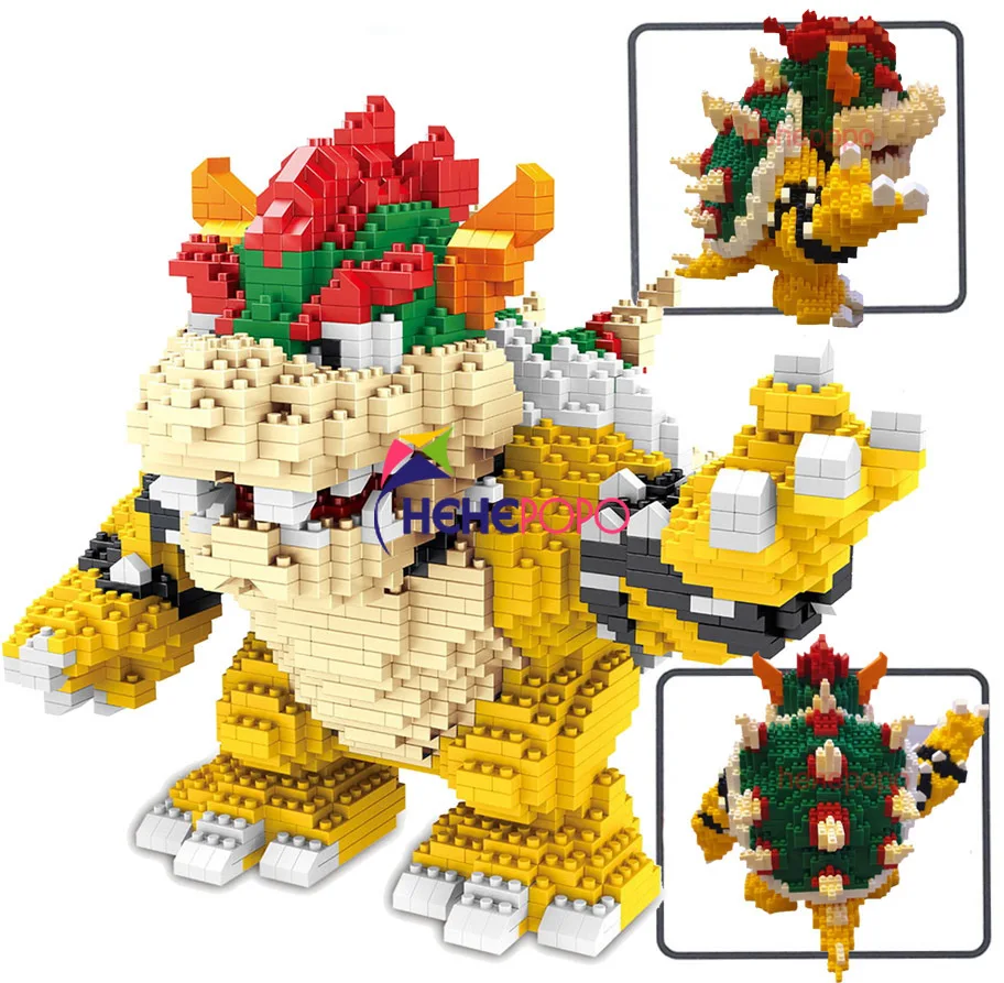 2200 шт. 21822 алмазные блоки мультяшные фигурки Koopa King аниме микро DIY строительные