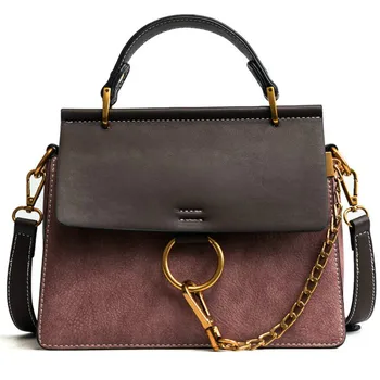 

Vintage Fashion Women's Designer Handbag 2020 New High quality PU Leather Women bag Contrast Simple Tote Shoulder Messenger bags