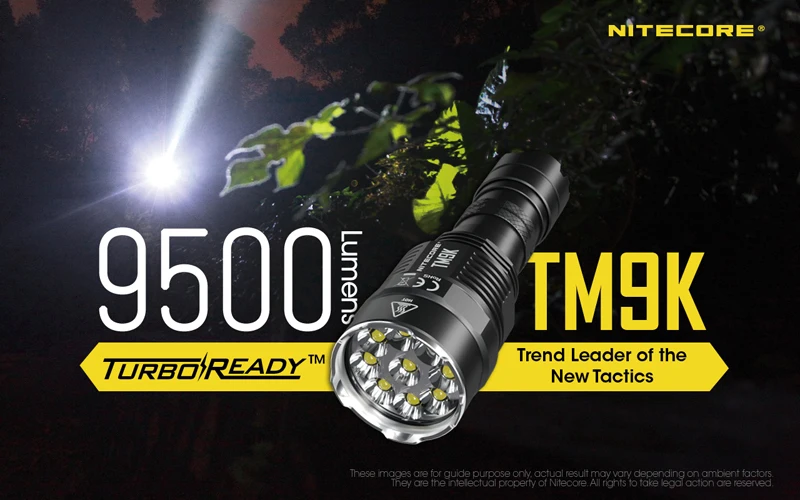 9500 люмен NITECORE TM9K 9 x CREE XP-L HD V6 светодиоды ультра компактный тактический фонарь встроенный 21700 литий-ионный аккумулятор 5000 мАч