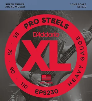 

Eps230 prosteels string kit for bass guitar, heavy, 55-110, D'Addario