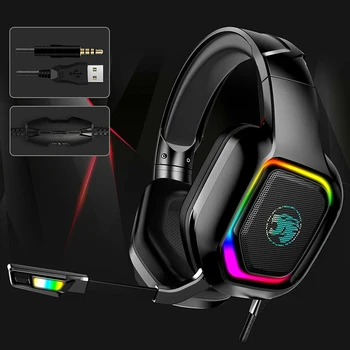

For PC PS4 Xbox 3.5mm Wired LED Gaming Headphones with Microphone Gaming Headset Computer Portable Earphone