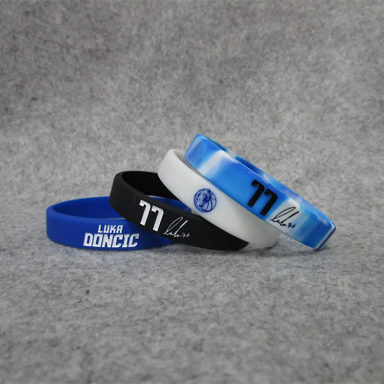 Mavericks баскетбольная звезда Восток 77 Восток Дачич Подпись ночной Светильник браслет силикагель спортивный ремешок Браслеты для фанатов